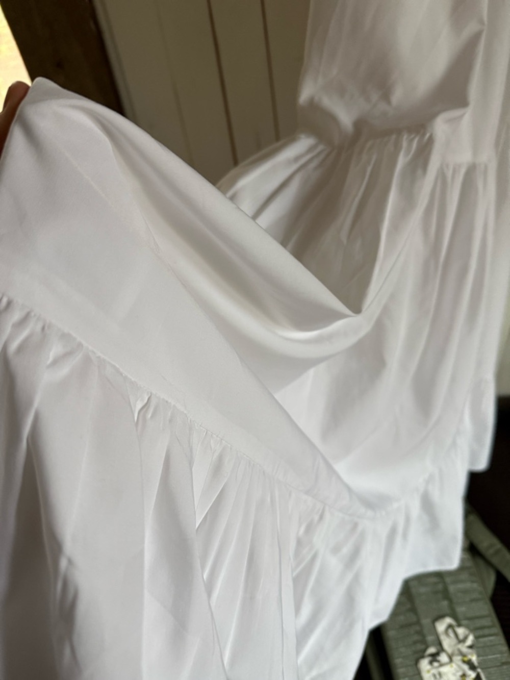 Zara White Tiered Smocked Maxi Dress - Picture 8 of 8